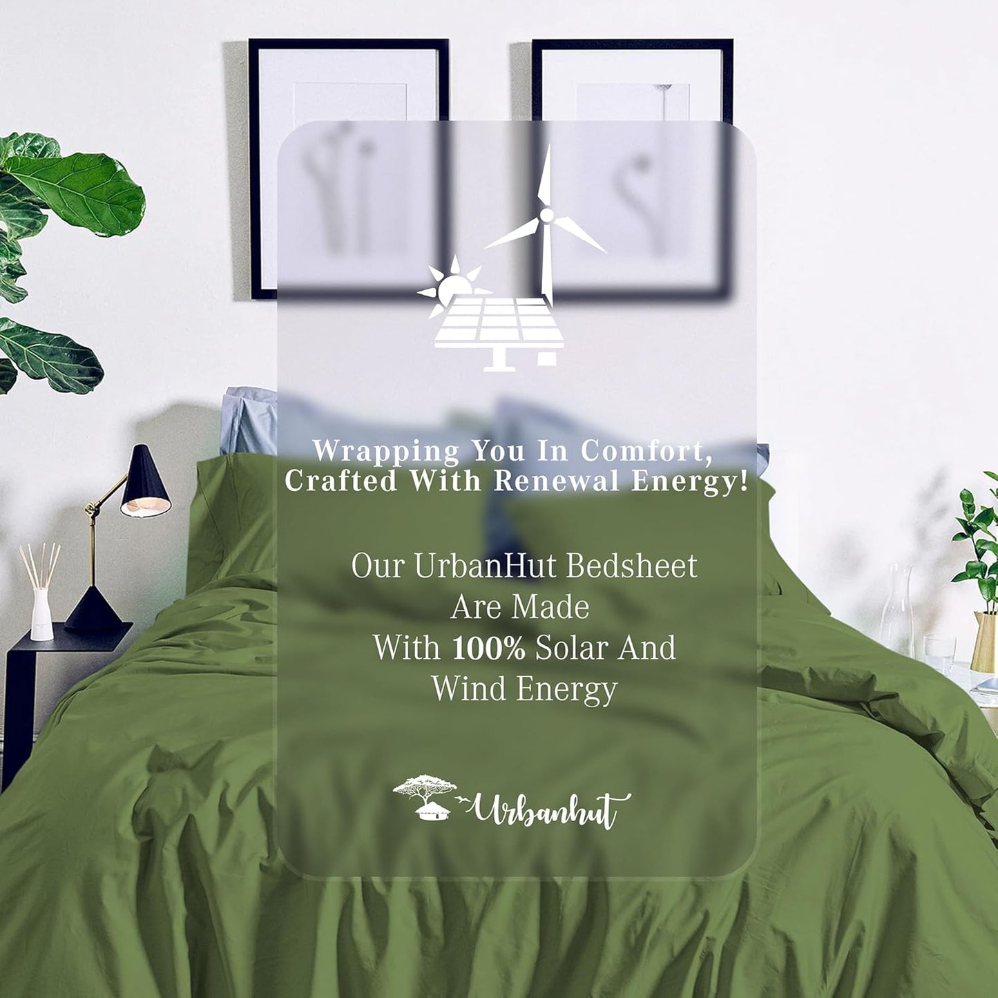 700 Thread Count Queen Duvet Sheet Set - Green