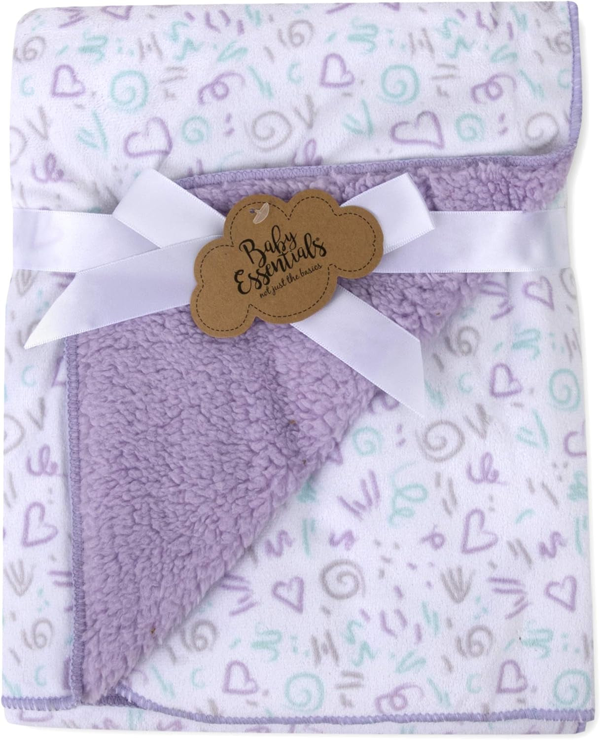 Sherpa Fleece Baby Blankets for Boys and Girls – Colorful, Reversible Baby Blankets for Newborns, Infants, Toddlers, and Nursery (Dreams & Doodles)