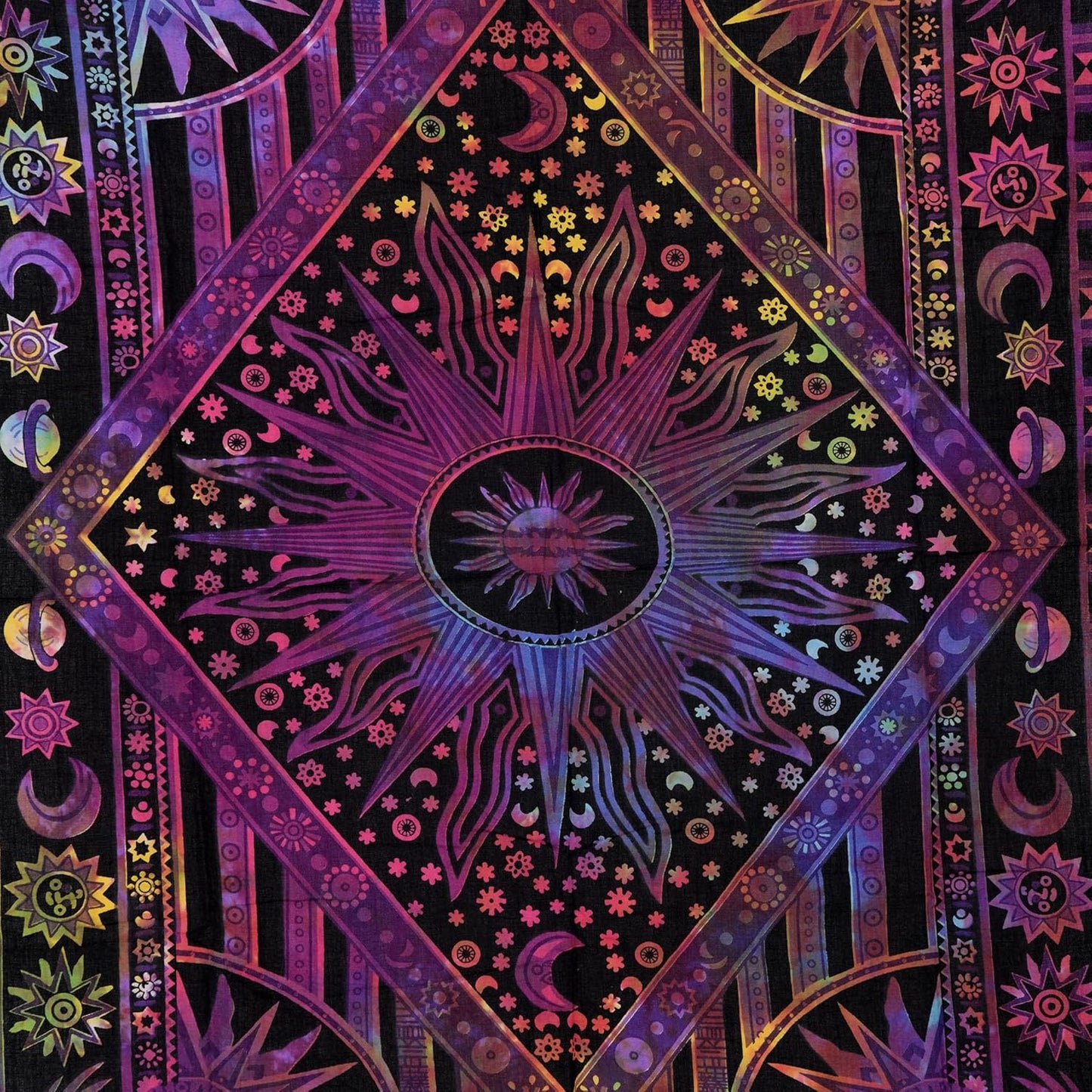 Celestial Sun and Moon Tapestry – Aesthetic Mandala Wall Hanging for Bedroom & Living Space Indie Decor