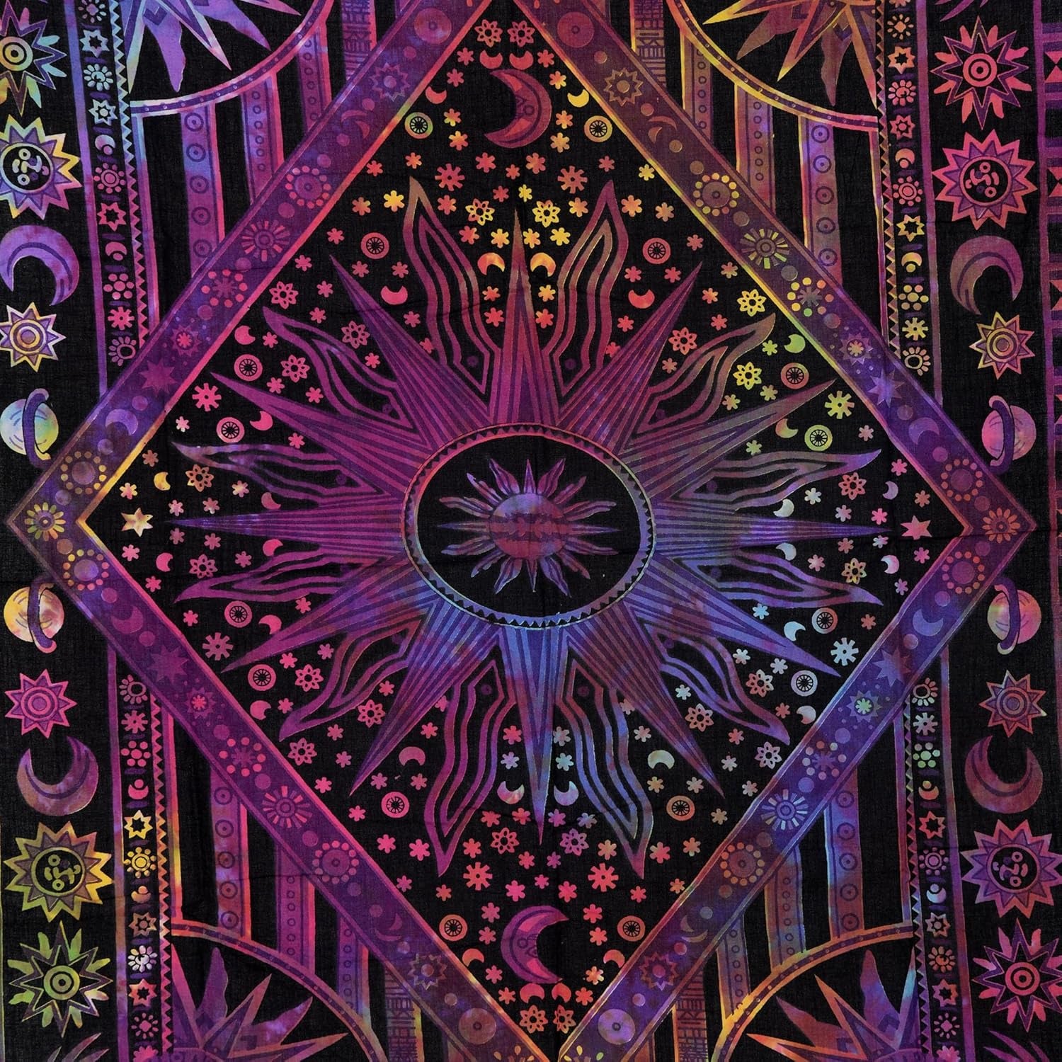 Celestial Sun and Moon Tapestry – Aesthetic Mandala Wall Hanging for Bedroom & Living Space Indie Decor
